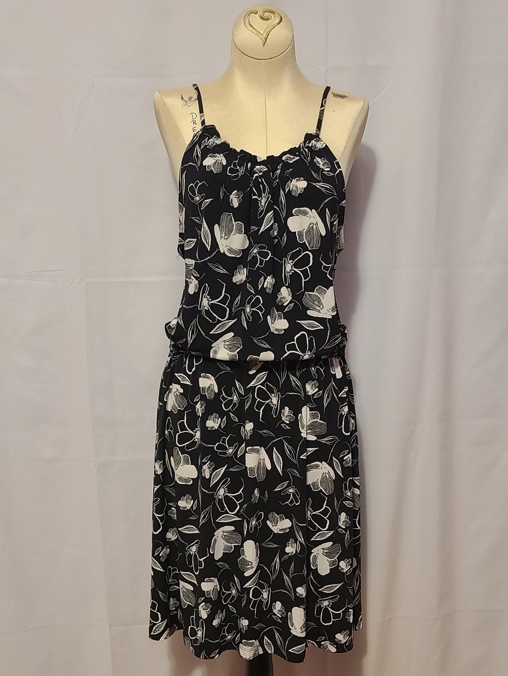 Banana Republic Dress Black And White Floral
